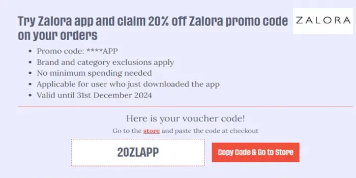 Zalora Promo codes